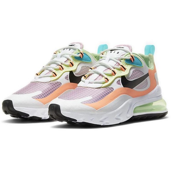 Nike Air Max 270 React SE Light Sneaker Arctic Pink/Orange Pulse/White/Black - Picture 1 of 14